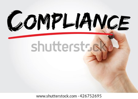 Hand writing Compliance with marker, business concept