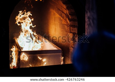 The Buddhist Thai cremation chamber  Royalty-Free Stock Photo #426763246