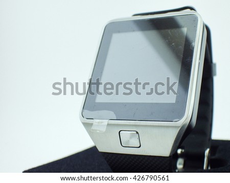 Smart watch with white background