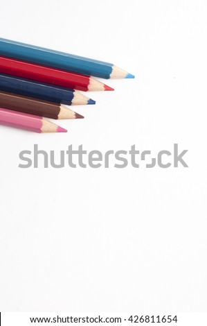 the pencil color over white background.