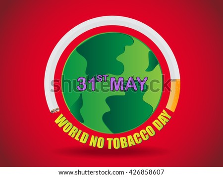 May 31st World no tobacco day.Vector illustration