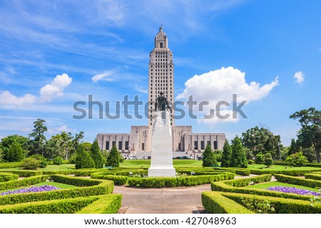 Louisiana State Capitol in Baton Rouge, Louisiana, USA. Royalty-Free Stock Photo #427048963