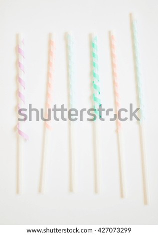 Pastel prop for party on white background.