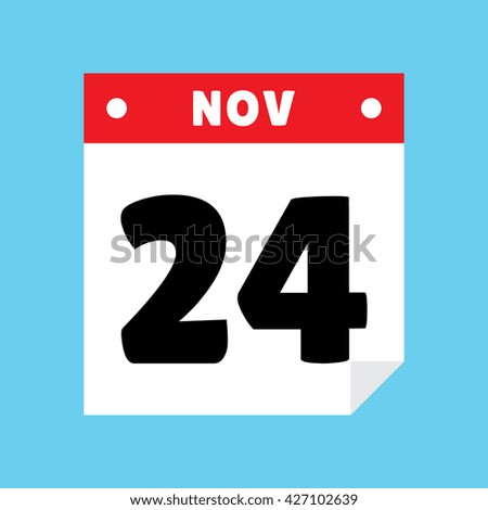 calendar icon flat November 24