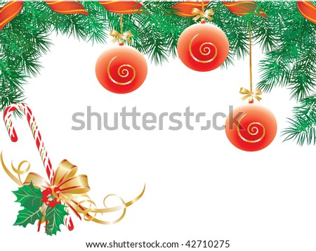 Vector illustration contains the image of  Christmas frame
