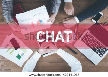 Business team working and Chat concept