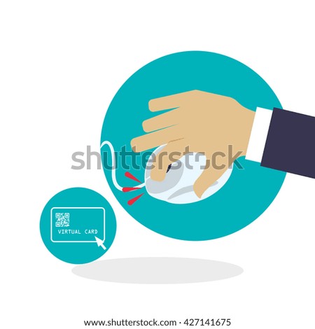 Invoice design. Online payment. Isolated illustration