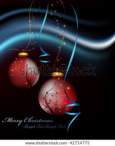 Vector Christmas Background With Decorated Christmas Ball