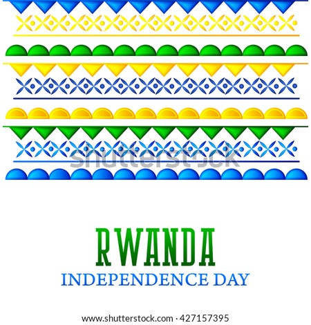 Vector illustration of Rwanda independence day.