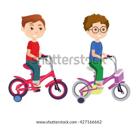 Children on bicycles 