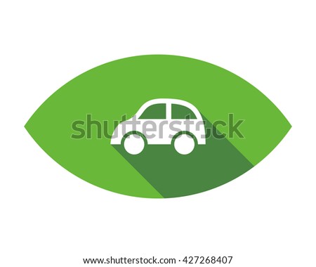green car ride vehicle automotive front image vector icon 2