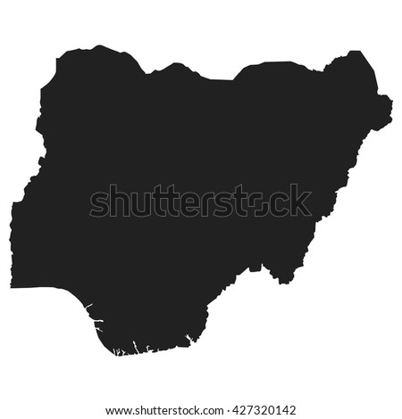 vector map of Nigeria Royalty-Free Stock Photo #427320142