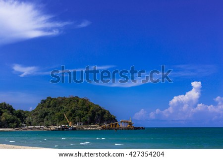 beautiful beach, seascape  at the south of Thailand.