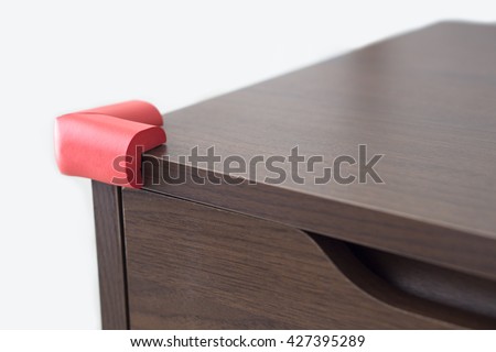 Red rubber, Baby furniture sharp corner protection
