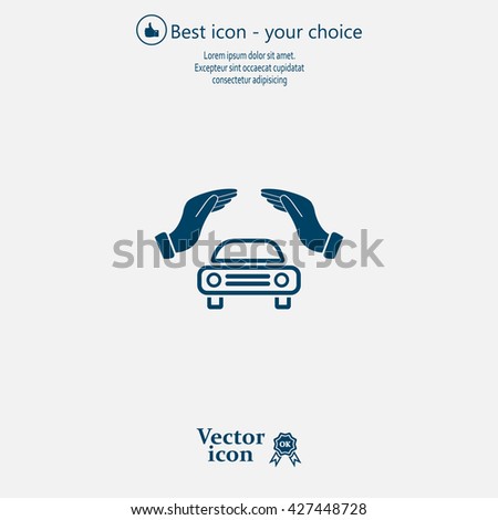 Car Insurance web icon. vector design