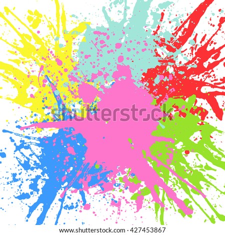 Rainbow colored blot isolated on white background, vector illustration
