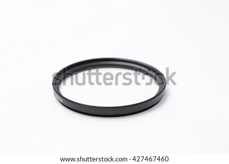UV filter lens isolated on white background