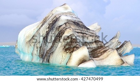 Icebergs at Jokulsarlon Glacial Lagoon in Iceland
