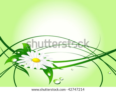abstract summer background with  plant. Simple gradients used