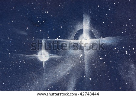 The sky of stars as horizontal background