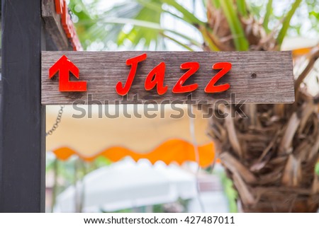 text jazz on the wood