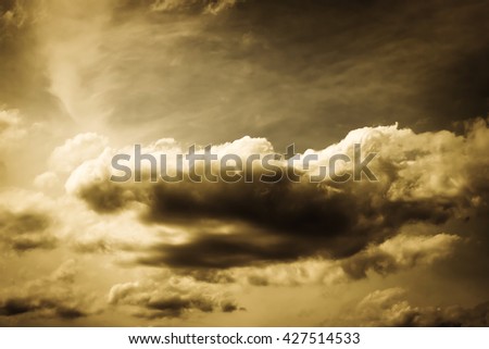 Amazing sky cloud in a unique appearance.