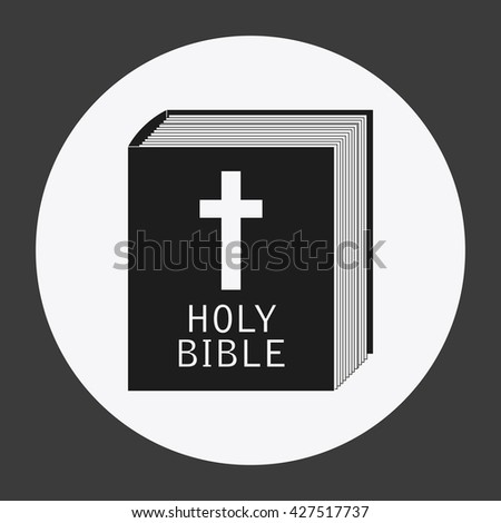 Bible design. Book icon. Flat illustration