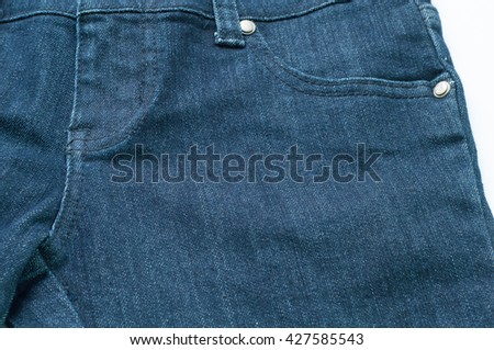 Front New denim blue jean texture.