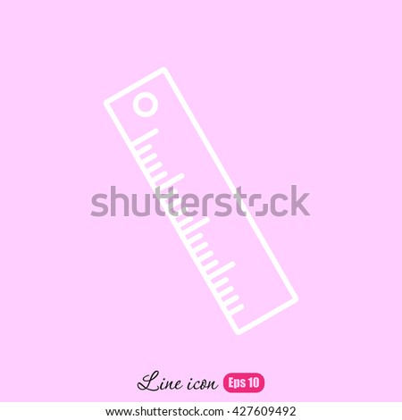 Line icon- ruler