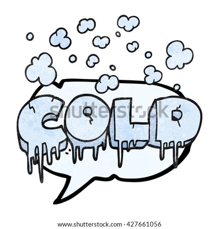 freehand drawn texture speech bubble cartoon cold text symbol