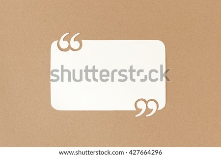 Paper quote background with quotation marks - useful for customer reviews and product testimonials