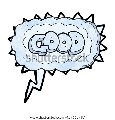 freehand drawn texture speech bubble cartoon Good symbol