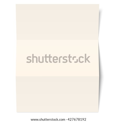 Empty sheet of paper folded for normal post envelope Royalty-Free Stock Photo #427678192