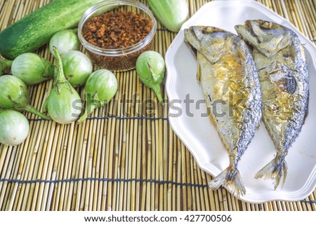 mackerel fire thai food