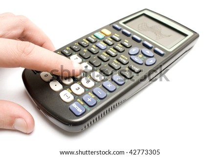 isolated graphic calculator in a white background