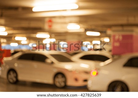 Car parking lot, Abstract blur 