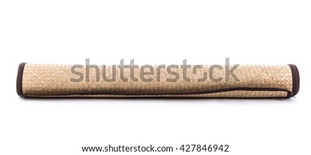 Hand made mat on white background,isolated