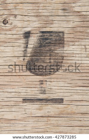 image of fragile symbol on wood board