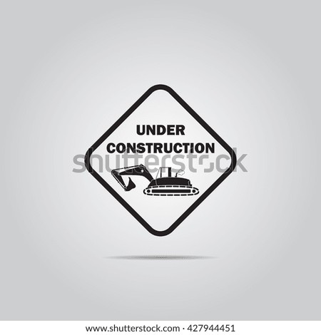 Vector icon under construction,