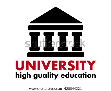 education concept icon with university building silhouette