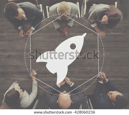 Launch Innovation Creative Development Graphic Concept Royalty-Free Stock Photo #428060236