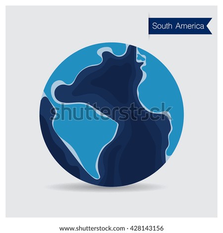 Modern Globe, vector illustration.