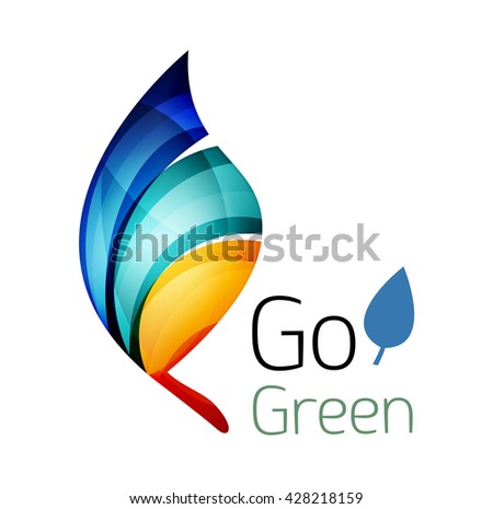 Go green. Leaf nature concept. Vector icon