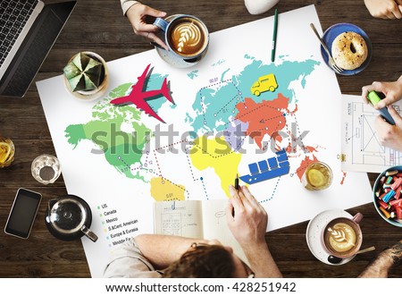 Travel Travelling Map Route Journey Concept