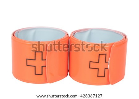 Reflective Bracelets, Safety Reflective Wristbands isolate on white background