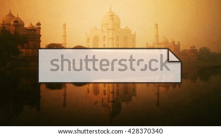 Golden textured picture of Taj Mahal scenery.