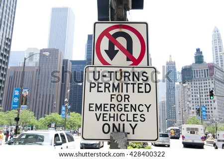 Traffic Sign Prohibiting U Turn