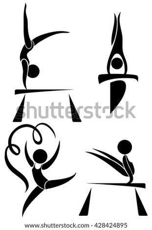 symbols for gymnastics illustration