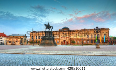 Zwinger Palace in the old town of Dresden, Germany. HDR image.