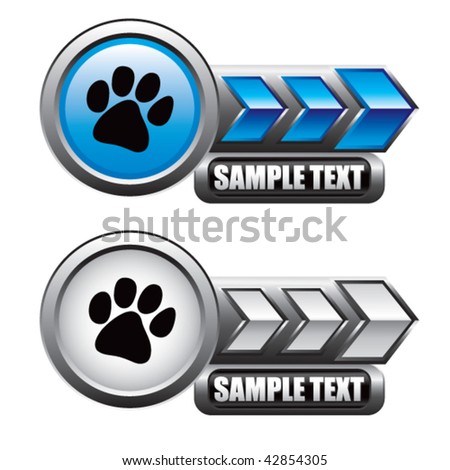 blue paw print banners